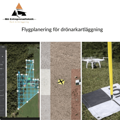 Drönarkartläggning med flygplanering och rutnät för exakt markmodell