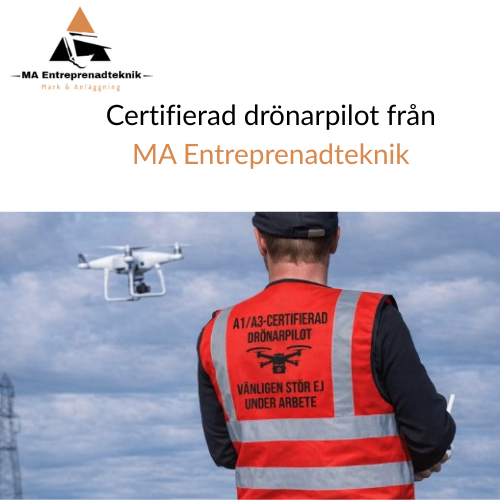 Certifierad drönarpilot i Örebro från MA Entreprenadteknik som utför professionella drönartjänster